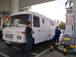 2017 Campervan and its host drive in China