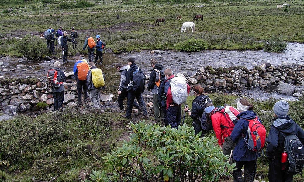 wanderung auf einzugsgebiet des lijiang flusses 15tage