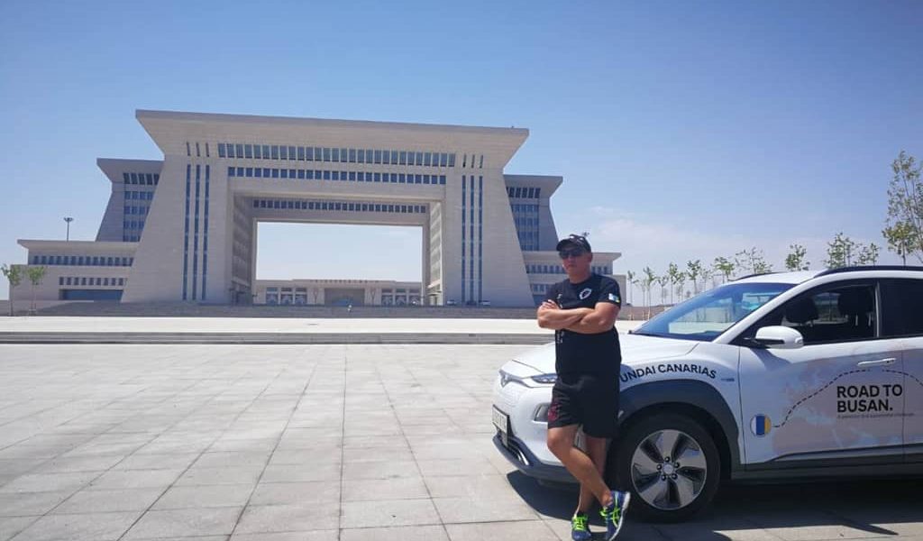 Ueberlandreise nach Korea, Elecktroauto Weltreise, Spanien-China Juli 2019