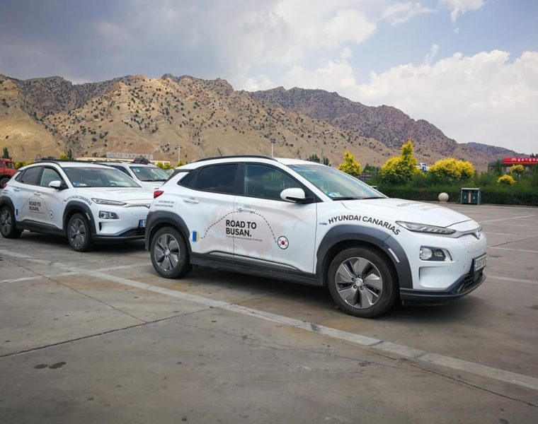 Ueberlandreise nach Korea, Elecktroauto Weltreise, Spanien-China Juli 2019