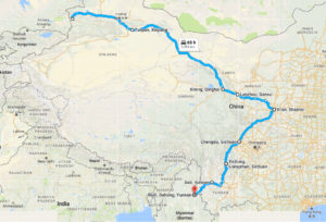 cross china from ruili chengdu horgos