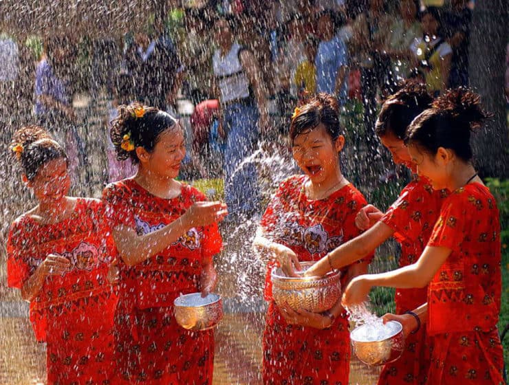 water splashing festival in xishuangbanna