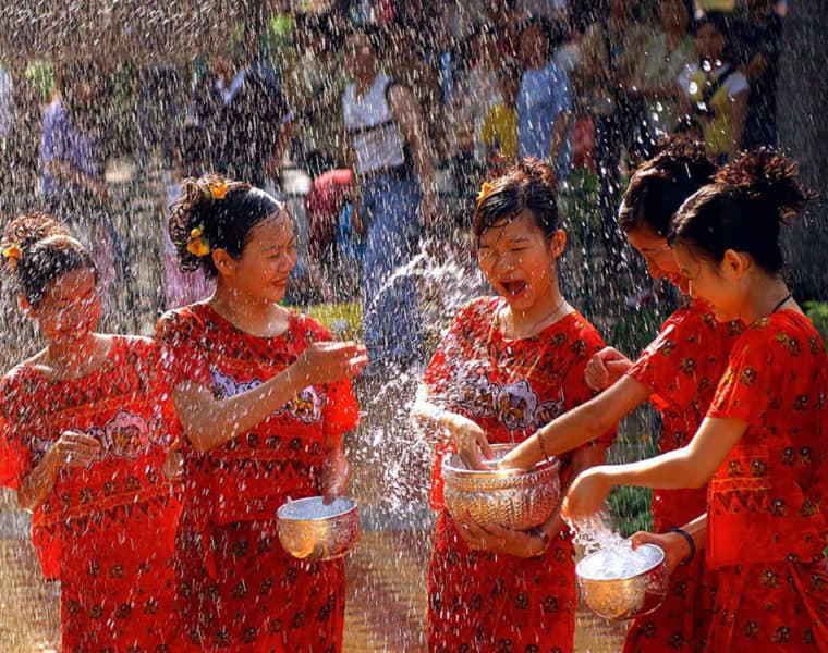 water splashing festival in xishuangbanna