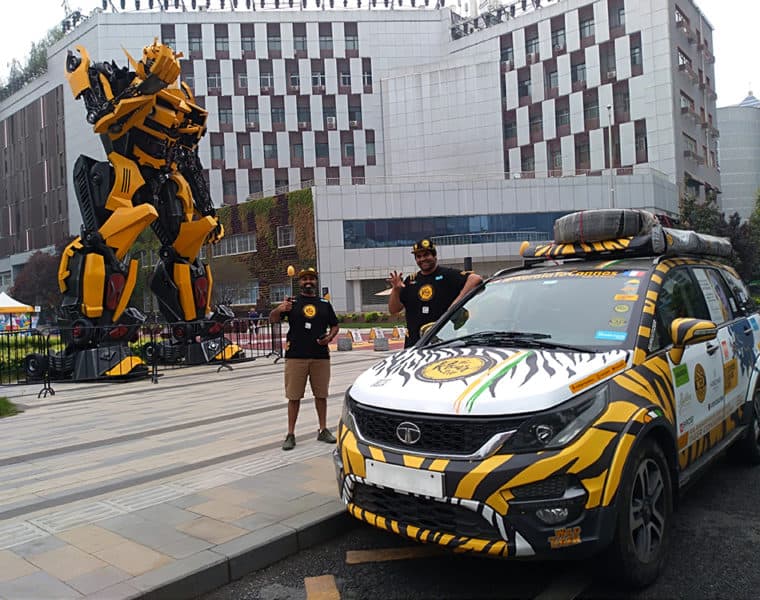 Two Indians drove to China with the intent to spread awareness for tiger conservation