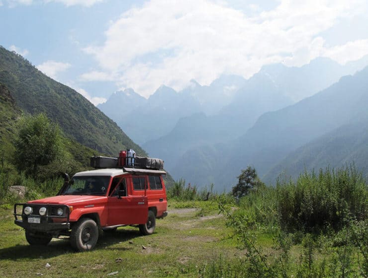 overland dans la région ali route sud 22jours