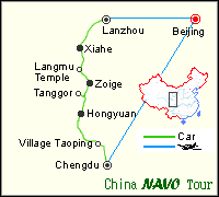overland from chengdu to lanzhou 11days
