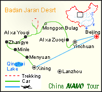 Trekking In Badain Jaran Desert Of Inner Mongolia