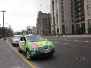 First electric car driving round the world; From Denmark to China