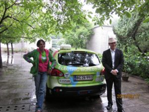 First electric car driving round the world; From Denmark to China