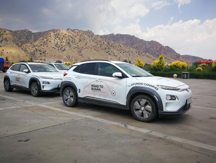 Overland Espagne Chine Korée tour du monde en car EV